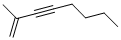 structure of CAS# 17603-76-8, 2-Methyl-1-Octen-3-Yne;2-Methyl-1-Octene-3-Yne;2-Methyl-1-Octen-3-Yne