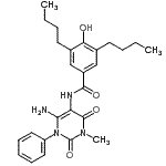 CAS#: 176370-44-8， N-(6-Amino-3-Methyl-2,4-Dioxo-1-Phenyl-1,2,3,4-Tetrahydro-5-Pyrimidinyl)-3,5-Dibutyl-4-Hydroxybenzamide