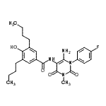 CAS#: 176370-45-9， N-[6-Amino-1-(4-Fluorophenyl)-3-Methyl-2,4-Dioxo-1,2,3,4-Tetrahydro-5-Pyrimidinyl]-3,5-Dibutyl-4-Hydroxybenzamide