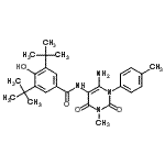 CAS#: 176378-80-6， N-[6-Amino-3-Methyl-1-(4-Methylphenyl)-2,4-Dioxo-1,2,3,4-Tetrahydro-5-Pyrimidinyl]-4-Hydroxy-3,5-Bis(2-Methyl-2-Propanyl)Benzamide