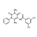 CAS#: 176378-92-0， N-(6-Amino-3-Methyl-2,4-Dioxo-1-Phenyl-1,2,3,4-Tetrahydro-5-Pyrimidinyl)-3,5-Dihydroxybenzamide