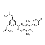 CAS#: 176378-97-5， 5-{[6-Amino-1-(4-Chlorophenyl)-3-Methyl-2,4-Dioxo-1,2,3,4-Tetrahydro-5-Pyrimidinyl]Carbamoyl}-1,3-Phenylene Diacetate