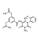 CAS#: 176378-98-6， 5-{[6-Amino-1-(2-Chlorophenyl)-3-Methyl-2,4-Dioxo-1,2,3,4-Tetrahydro-5-Pyrimidinyl]Carbamoyl}-1,3-Phenylene Diacetate