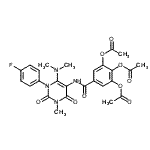 CAS#: 176379-08-1， 5-{[6-(Dimethylamino)-1-(4-Fluorophenyl)-3-Methyl-2,4-Dioxo-1,2,3,4-Tetrahydro-5-Pyrimidinyl]Carbamoyl}Benzene-1,2,3-Triyl Triacetate