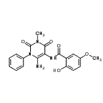CAS#: 176379-31-0， N-(6-Amino-3-Methyl-2,4-Dioxo-1-Phenyl-1,2,3,4-Tetrahydro-5-Pyrimidinyl)-2-Hydroxy-5-Methoxybenzamide
