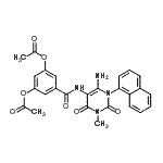 CAS#: 176379-37-6， 5-{[6-Amino-3-Methyl-1-(1-Naphthyl)-2,4-Dioxo-1,2,3,4-Tetrahydro-5-Pyrimidinyl]Carbamoyl}-1,3-Phenylene Diacetate