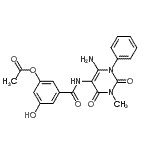 CAS#: 176379-44-5， 3-[(6-Amino-3-Methyl-2,4-Dioxo-1-Phenyl-1,2,3,4-Tetrahydro-5-Pyrimidinyl)Carbamoyl]-5-Hydroxyphenyl Acetate
