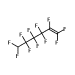 structure of CAS# 1767-94-8, 1,1,2,3,3,4,4,5,5,6,6-Undecafluoro-1-Hexene;6H-PERFLUORO-1-HEXENE;6H-Perfluorohex-1-ene