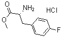 structure of CAS# 176896-72-3, 4-Fluoro-D-Phenylalanine Methyl Ester Hydrochloride
