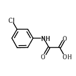 结构式 CAS# 17709-99-8, [(3-氯苯基)氨基](氧代)乙酸