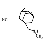 structure of CAS# 1773-99-5, 1-(Adamantan-1-Yl)-N-Methylmethanamine Hydrochloride (1:1);(1-adamantylmethyl)methylamine hydrochloride;MFCD07687984;N-(1-adamantylmethyl)-N-methylamine hydrochloride