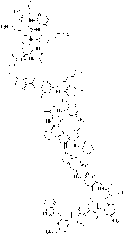 CAS#: 177352-81-7， Glycyl-L-Tryptophyl-L-Threonyl-L-Leucyl-L-Asparaginyl-L-Seryl-L-Alanylglycyl-L-Tyrosyl-L-Leucyl-L-Leucylglycyl-L-Prolyl-L-Isoleucyl-L-Asparaginyl-L-Leucyl-L-Lysyl-L-Alanyl-L-Leucinamide