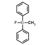 structure of CAS# 17739-53-6, Fluoro(Methyl)Diphenylsilane;Diphenylmethylfluorosilane;Fluoromethyldiphenylsilane