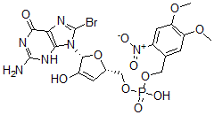 CAS#: 177592-89-1， [(2S,5R)-5-(2-Amino-8-Bromo-6-Oxo-3H-Purin-9-Yl)-4-Hydroxy-2,5-Dihydrofuran-2-Yl]Methyl (4,5-Dimethoxy-2-Nitrophenyl)Methyl Hydrogen Phosphate