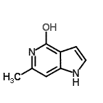 structure of CAS# 178268-91-2, 6-Methyl-1H-Pyrrolo[3,2-c]Pyridin-4-Ol;1,5-Dihydro-6-methyl-4H-pyrrolo[3,2-c]pyridin-4-one;4,5-Dihydro-6-methyl-4-oxo-1H-pyrrolo[3,2-c]pyridine;4-Hydroxy-6-methyl-5-azaindole