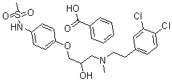 CAS#: 178894-81-0， N-[4-(3-{[2-(3,4-Dichlorophenyl)ethyl](methyl)amino}-2-hydroxypropoxy)phenyl]methanesulfonamide benzoate
