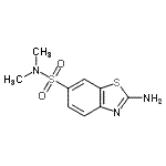 structure of CAS# 17901-13-2, 2-Amino-N,N-Dimethyl-1,3-Benzothiazole-6-Sulfonamide;[(2-aminobenzothiazol-6-yl)sulfonyl]dimethylamine;2-Amino-benzothiazole-6-sulfonic acid dimethylamide;ZINC03866145