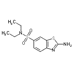 structure of CAS# 17901-14-3, 2-Amino-N,N-Diethyl-1,3-Benzothiazole-6-Sulfonamide;[(2-aminobenzothiazol-6-yl)sulfonyl]diethylamine;2-Amino-benzothiazole-6-sulfonic acid diethylamide;2-amino-N,N-diethyl-1,3-benzothiazole-6-sulfonamide