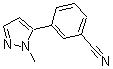 结构式 CAS# 179055-95-9, 3-(1-甲基-1H-吡唑-5-基)-苯甲腈