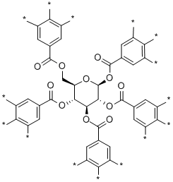 CAS#: 179465-88-4， Pentadecasodium [2,3-Disulfonatooxy-5-[(2S,3R,4S,5R,6R)-2,3,5-Tris[(3,4,5-Trisulfonatooxybenzoyl)Oxy]-6-[(3,4,5-Trisulfonatooxybenzoyl)Oxymethyl]Oxan-4-Yl]Oxycarbonylphenyl] Sulfate