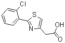 结构式 CAS# 17969-25-4, 2-(2-氯苯基)-4-噻唑乙酸
