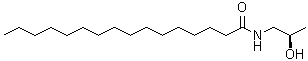 structure of CAS# 179951-56-5, N-[(2R)-2-Hydroxypropyl]Hexadecanamide;N-(2R-hydroxypropyl)-hexadecanamide;R-Palmitoyl-(2-methyl) Ethanolamide