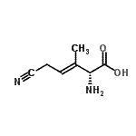 CAS#: 180199-74-0， (2R,3E)-2-Amino-5-Cyano-3-Methyl-3-Pentenoic Acid
