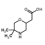 CAS#: 180863-28-9， (5,5-Dimethyl-2-Morpholinyl)Acetic Acid