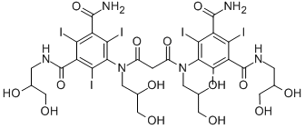 CAS#: 181872-90-2， 5-[[3-[[3-Carbamoyl-5-(2,3-Dihydroxypropylcarbamoyl)-2,4,6-Triiodophenyl]-(2,3-Dihydroxypropyl)Amino]-3-Oxopropanoyl]-(2,3-Dihydroxypropyl)Amino]-N'-(2,3-Dihydroxypropyl)-2,4,6-Triiodobenzene-1,3-Dicarboxamide