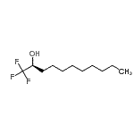 structure of CAS# 181933-95-9, (2S)-1,1,1-Trifluoro-2-Undecanol;(2S)-(-)-1,1,1-Trifluoroundecan-2-ol;(2S)-(-)-2-Hydroxy-1,1,1-trifluoroundecane;(S)-(-)-1,1,1-Trifluoroundecan-2-ol