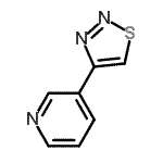结构式 CAS# 18212-27-6, 3-(1,2,3-噻二唑-4-基)吡啶