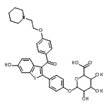 CAS#: 182507-22-8， 3,4,5-Trihydroxy-6-[4-[6-Hydroxy-3-[4-[2-(1-Piperidyl)Ethoxy]Benzoyl]Benzothiophen-2-Yl]Phenoxy]Tetrahydropyran-2-Carboxylic Acid
