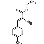 structure of CAS# 18300-87-3, Ethyl (2E)-2-Cyano-3-(4-Methylphenyl)Acrylate;(E)-Ethyl 2-cyano-3-(4-methylphenyl)acrylate;Ethyl (2E)-2-cyano-3-(4-methylphenyl)-2-propenoate #;Ethyl (2E)-2-cyano-3-(4-methylphenyl)prop-2-enoate