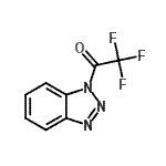 structure of CAS# 183266-61-7, 1-(1H-Benzotriazol-1-Yl)-2,2,2-Trifluoroethanone;1-(Trifluoromethyl)acetylbenzotriazole;1-Benzotriazole-1-yl-2,2,2-trifluoroethanone;1-TRIFLUOROMETHYLACETYLBENZOTRIAZOLE&