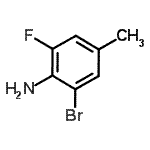 结构式 CAS# 18349-09-2, 2-溴-6-氟-4-甲基苯胺