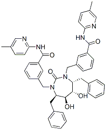 CAS#: 183854-98-0， 3-[[(4R,5S,6S,7R)-5,6-Dihydroxy-3-[[3-[(5-Methylpyridin-2-Yl)Carbamoyl]Phenyl]Methyl]-2-Oxo-4,7-Bis(Phenylmethyl)-1,3-Diazepan-1-Yl]Methyl]-N-(5-Methylpyridin-2-Yl)Benzamide