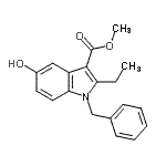 结构式 CAS# 184705-03-1, 1-苄基-2-乙基-5-羟基-1H-吲哚-3-羧酸甲酯