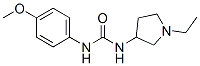 CAS 登录号：18471-30-2， 1-(1-乙基-3-吡咯烷基)-3-(4-甲氧基苯基)脲