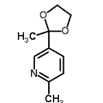 CAS 登录号：184766-45-8， 2-甲基-5-(2-甲基-1,3-二氧戊环-2-基)吡啶