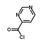 structure of CAS# 184951-32-4, 4-Pyrimidinecarbonyl Chloride;4-(Chlorocarbonyl)pyrimidine, 4-(Chlorocarbonyl)-1,3-diazine;4-Pyrimidinecarbonyl chloride (9CI);4-PYRIMIDINECARBONYLCHLORIDE