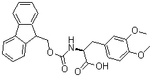 structure of CAS# 184962-88-7, Fmoc-3,4-Dimethoxy-L-Phenylalanine;(S)-3-(3,4-DIMETHOXY-PHENYL)-2-(9H-FLUOREN-9-YLMETHOXYCARBONYLAMINO)-PROPIONIC ACID;N-ALPHA-(9-FLUORENYLMETHOXYCARBONYL)-(3-DIMETHOXY,4-METHYL)-L-TYROSINE;N-ALPHA-(9-FLUORENYLMETHOXYCARBONYL)-(3,4-DIMETHOXY)-L-PHENYLALANINE
