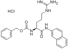 CAS#: 1851-28-1， (S)-[4-[(Aminoiminomethyl)Amino]-1-[(2-Naphthalenylamino)Carbonyl]Butyl]-Carbamic Acid Phenylmethyl Ester Monohydrochloride