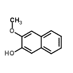 结构式 CAS# 18515-11-2, 3-甲氧基-2-萘酚