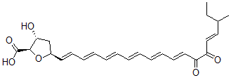CAS#: 185846-15-5， (2R,3R,5S)-3-Hydroxy-5-[(1E,3E,5E,7E,9E,11E,15E)-17-Methyl-13,14-Dioxononadeca-1,3,5,7,9,11,15-Heptaenyl]Oxolane-2-Carboxylic Acid