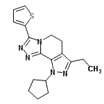 CAS#: 185954-27-2， 9-Cyclopentyl-7-Ethyl-3-(2-Thienyl)-6,9-Dihydro-5H-Pyrazolo[3,4-c][1,2,4]Triazolo[4,3-A]Pyridine