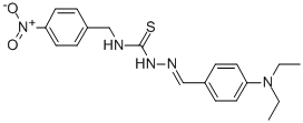CAS#: 186453-65-6， 3-[(4-Diethylaminophenyl)Methylideneamino]-1-[(4-Nitrophenyl)Methyl]Thiourea