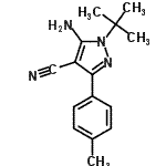 structure of CAS# 186896-24-2, 5-Amino-3-(4-Methylphenyl)-1-(2-Methyl-2-Propanyl)-1H-Pyrazole-4-Carbonitrile;5-Amino-1<wbr>-(tert-bu<wbr>tyl)-3-(4<wbr>-methylph<wbr>enyl)-1H-<wbr>pyrazole-<wbr>4-carboni<wbr>trile;5-amino-1<wbr>-(tert-bu<wbr>tyl)-3-(4<wbr>-methylph<wbr>enyl)pyra<wbr>zole-4-ca<wbr>rbonitrile;5-amino-1<wbr>-(tert-bu<wbr>tyl)-3-(p<wbr>-tolyl)-1<wbr>H-pyrazol<wbr>e-4-carbo<wbr>nitrile