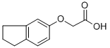 structure of CAS# 1878-58-6, ((2,3-Dihydro-1H-Inden-5-Yl)Oxy)Aceticacid;2-Indan-5-Yloxyacetate;2-(5-Indanyloxy)Acetate;2-(2,3-Dihydro-1H-Inden-5-Yloxy)Ethanoate