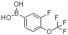 structure of CAS# 187804-79-1, 3-Fluoro-4-(Trifluoromethoxy)Phenylboronic Acid;[3-FLUORO-4-(TRIFLUOROMETHOXY)PHENYL]BORONIC ACID;3-FLUORO-4-(TRIFLUOROMETHOXY)BENZENEBORONIC ACID