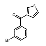 structure of CAS# 187963-91-3, (3-Bromophenyl)(3-Thienyl)Methanone;3-(3-Bromobenzoyl)thiophene